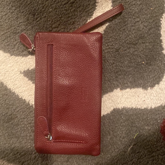 Genuine leather maroon wallet - Picture 3 of 5